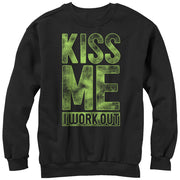 Women's CHIN UP Kiss Me I Work Out  Adult Sweatshirt