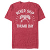 Men's Lost Gods Never Skip Thumb Day  Adult T-Shirt