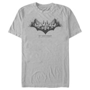 Men's Batman Gotham Skyline Bat Shape  Adult T-Shirt