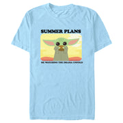 Men's Star Wars: The Mandalorian Grogu Summer Plans Me Watching the Drama Unfold  Adult T-Shirt