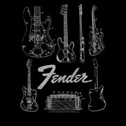 Men's Fender Guitar Chart  Adult Pull Over Hoodie