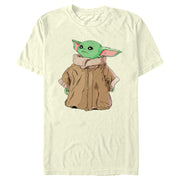 Men's Star Wars: The Mandalorian Grogu Big Coat Portrait  Adult T-Shirt