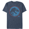 Men's Jurassic World Retro T. Rex Circle  Adult T-Shirt