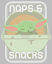 Men's Star Wars: The Mandalorian Grogu Naps & Snacks  Adult T-Shirt