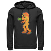 Men's Nintendo Metroid Pixelated Samus  Adult Pull Over Hoodie