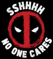 Men's Marvel Deadpool Sshhhh... No One Cares  Adult T-Shirt