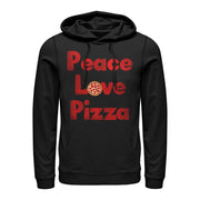 Men's Lost Gods Peace Love Pizza  Adult Pull Over Hoodie