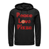 Men's Lost Gods Peace Love Pizza  Adult Pull Over Hoodie