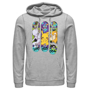 Men's Pokemon Mewtwo, Pikachu, and Psyduck Skateboard Decks  Adult Pull Over Hoodie