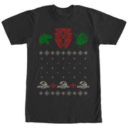 Men's Jurassic World Ugly Christmas Raptor  Adult T-Shirt