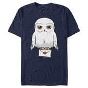 Men's Harry Potter Cartoon Hedwig Letter  Adult T-Shirt