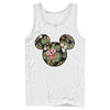 Men's Mickey & Friends Floral Face  Adult Tank Top