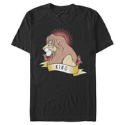 Men's Lion King Valentine Simba King  Adult T-Shirt