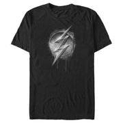 Men's Zack Snyder Justice League The Flash Silver Logo  Adult T-Shirt