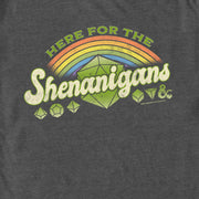 Men's Dungeons & Dragons St. Patrick's Day Here for the Shenanigans Dice  Adult T-Shirt