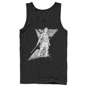 Men's Marvel Black Widow Yelena Grunge  Adult Tank Top