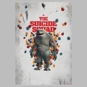 Men's The Suicide Squad King Shark Poster  Adult T-Shirt