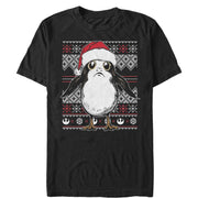 Men's Star Wars The Last Jedi Ugly Christmas Porg  Adult T-Shirt