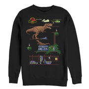 Men's Jurassic Park Pixel Video Game  Adult Sweatshirt