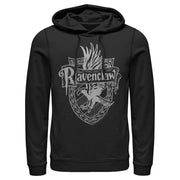 Men's Harry Potter Ravenclaw Line Art Crest  Adult Pull Over Hoodie