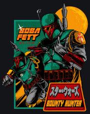 Men's Star Wars Boba Fett Bounty Hunter Katakana  Adult T-Shirt