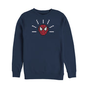 Men's Marvel Pixelated Spider-Man Mask  Adult Sweatshirt