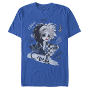 Men's Cruella Fashion Sketch  Adult T-Shirt