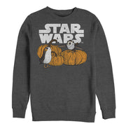 Men's Star Wars The Last Jedi Happy Halloween Porg Logo  Adult Sweatshirt