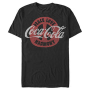 Men's Coca Cola Unity Peace Love Harmony  Adult T-Shirt