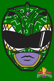 Men's Power Rangers Green Ranger Helmet  Adult T-Shirt