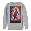 Men's Marvel Captain Marvel Electric Poster  Adult Sweatshirt