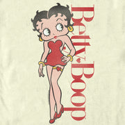 Men's Betty Boop Distressed Red Portrait  Adult T-Shirt