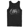 Men's Jurassic Park T. Rex in Rearview Mirror  Adult Tank Top