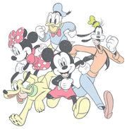 Men's Mickey & Friends Running Group Shot  Adult T-Shirt