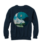 Men's Lost Gods Yin Yang Landscape  Adult Sweatshirt