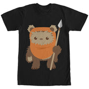 Men's Star Wars Wicket Ewok Cartoon  Adult T-Shirt