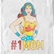 Men's Wonder Woman Number One Mom  Adult T-Shirt