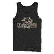 Men's Jurassic World Camouflage Print Logo  Adult Tank Top