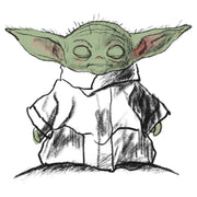 Men's Star Wars: The Mandalorian Grogu Meditate Sketch  Adult T-Shirt