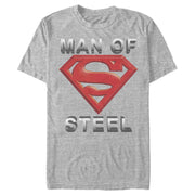 Men's Superman Man of Steel Beveled Logo  Adult T-Shirt