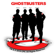 Men's Ghostbusters Black Silhouettes Standing On Logo  Adult T-Shirt