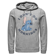 Men's Lilo & Stitch Experiment 626 I Don't Do Mornings  Adult Pull Over Hoodie