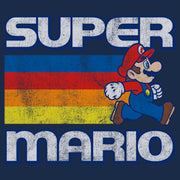 Men's Nintendo Super Mario Rainbow Stripes  Adult T-Shirt