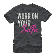 Women's CHIN UP Work on Your Selfie  Adult Boyfriend Tee