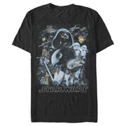 Men's Star Wars Galaxy Of Stars Poster  Adult T-Shirt