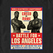 Men's Creed III Battle for Los Angeles Poster  Adult T-Shirt