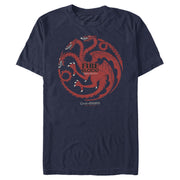 Men's Game of Thrones Targaryen Dragon Banner  Adult T-Shirt