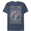 Men's Star Trek: The Original Series Spock Live Long & Prosper Circle  Adult T-Shirt