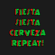 Men's Lost Gods Fiesta Siesta Cerveza Repeat!  Adult T-Shirt