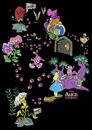 Men's Alice in Wonderland Follow the Cheshire Cat Tracks, Find Where it Leads  Adult T-Shirt